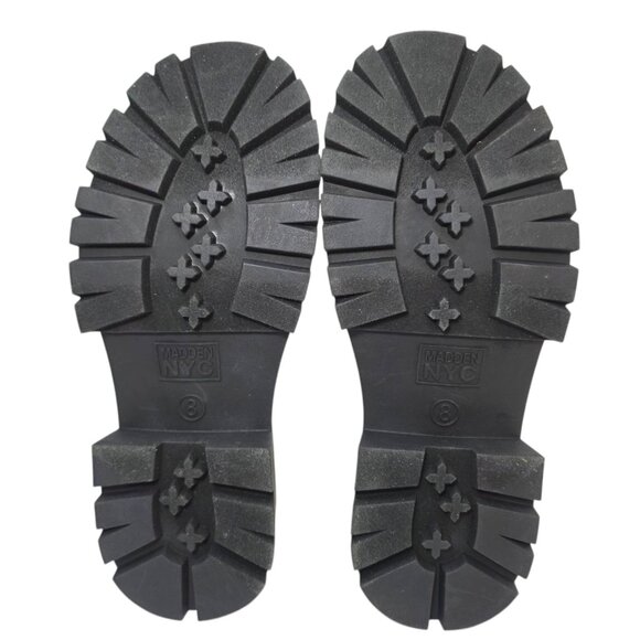 Madden NYC Platform Penny Lug Sole Loafers Women's Size 7.5 Glossy White Shoes - Picture 8 of 8